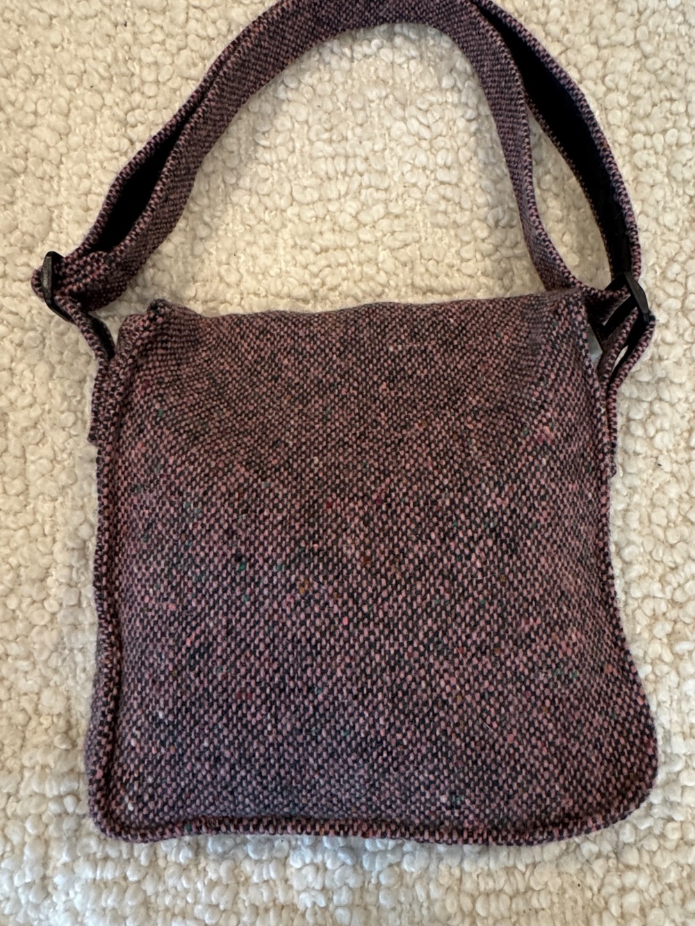 Jonathan Richard Ireland 100% Wool Tweed Messenger Crossbody Bag - Picture 8 of 8